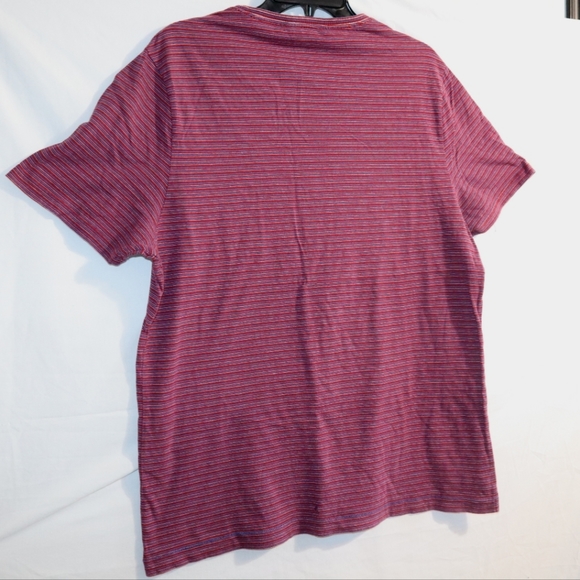 ORIGINAL PENGUIN Shirt Short Sleeve Red white pocket  Striped XL - Picture 7 of 9